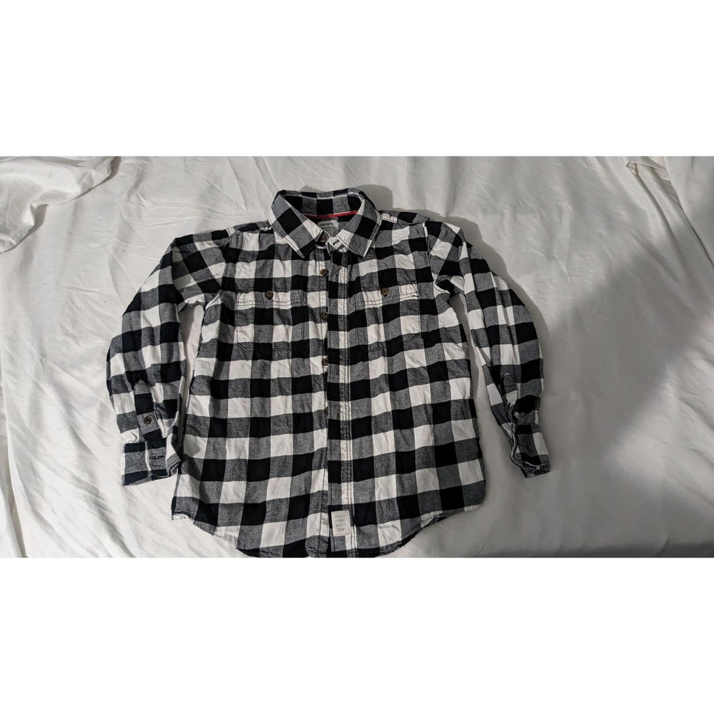 Black and White Long Sleeve Flannel (Beetlejuice style shirt! )